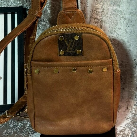 Hand Crafted Handbags - Upcycled LV Sling Bag